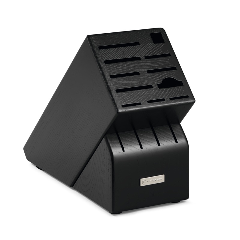 Wsthof 15-Slot Ash Wood Knife Block in Black