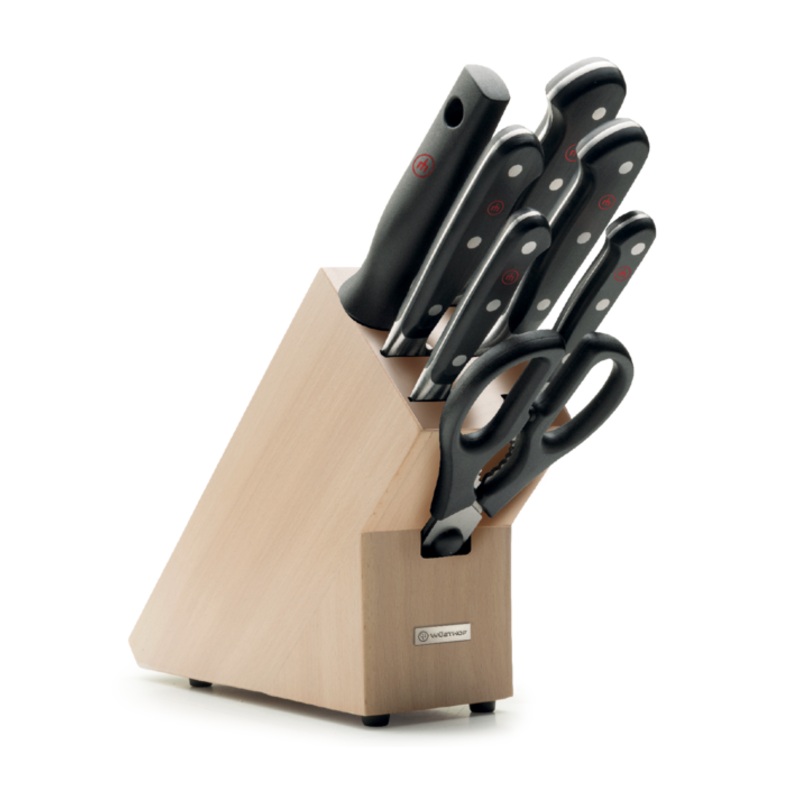 Wsthof Classic 8pcs. Natural Beech Knife Block Set