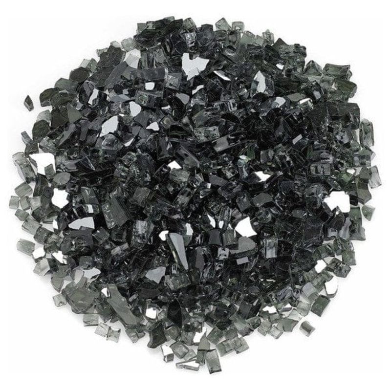Linzel Distributing Black Crushed Reflective Fire Glass 20 lb Bag - ST/BRG-20LB