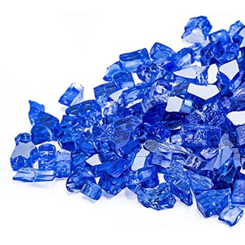 Linzel Distributing Blue Indigo Dream 1/4" Reflective Lava Glass 10 lb Jar - BM/50689