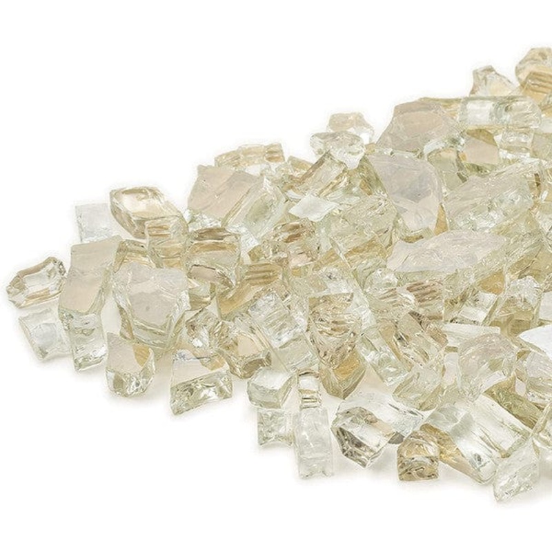 Linzel Distributing Clear Crystal Cove 1/4" Reflective Lava Glass 10 lb Jar - BM/50683