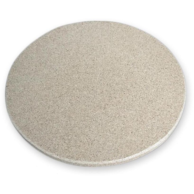 Primo 16" Fredstone Natural Finish Round Baking Stone for Oval LG Grills - PG00352