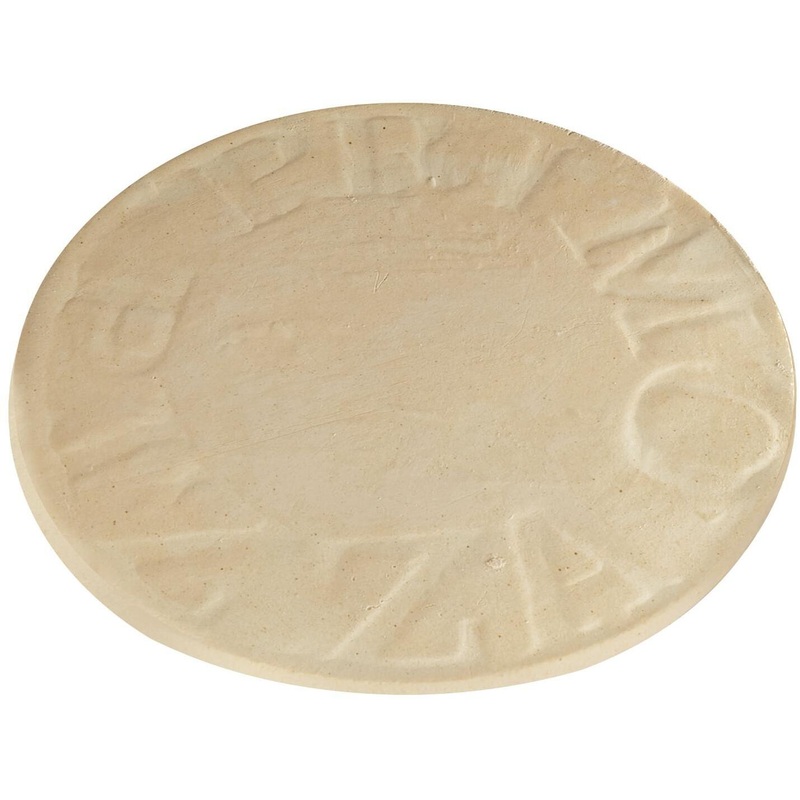 Primo 16" Natural Finish Ceramic Baking Stone for Oval LG 300/XL 400 and Kamado Round Grills - PG00348