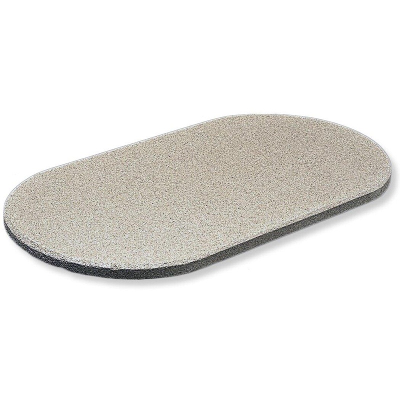 Primo 18" x 16" Fredstone Natural Finish Oval Baking Stone for Oval XL Grills - PG00354