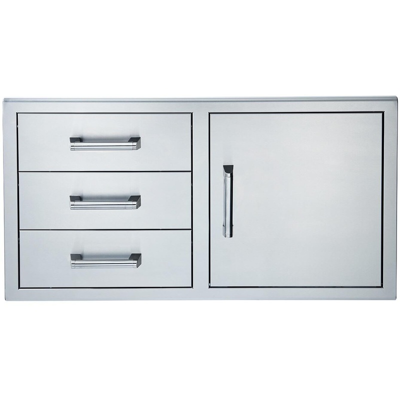 Primo 42" Stainless Steel Single Door with Triple Drawers - BSAW4222ST