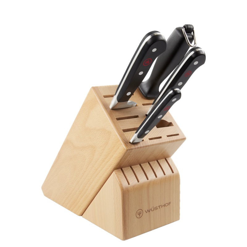 Wsthof Classic 5-pcs. Natural Beech Knife Block Set