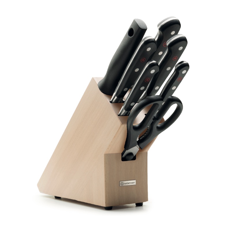 Wsthof Classic 8-pcs. Natural Beech Knife Block Set
