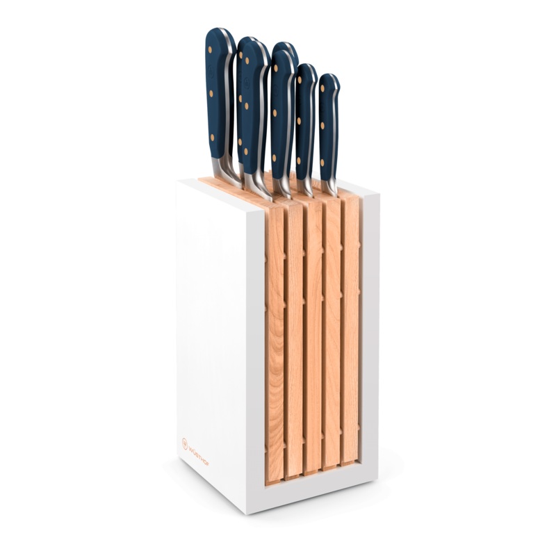 Wsthof Classic Wild Blueberry 8pcs. Designer White Knife Block Set