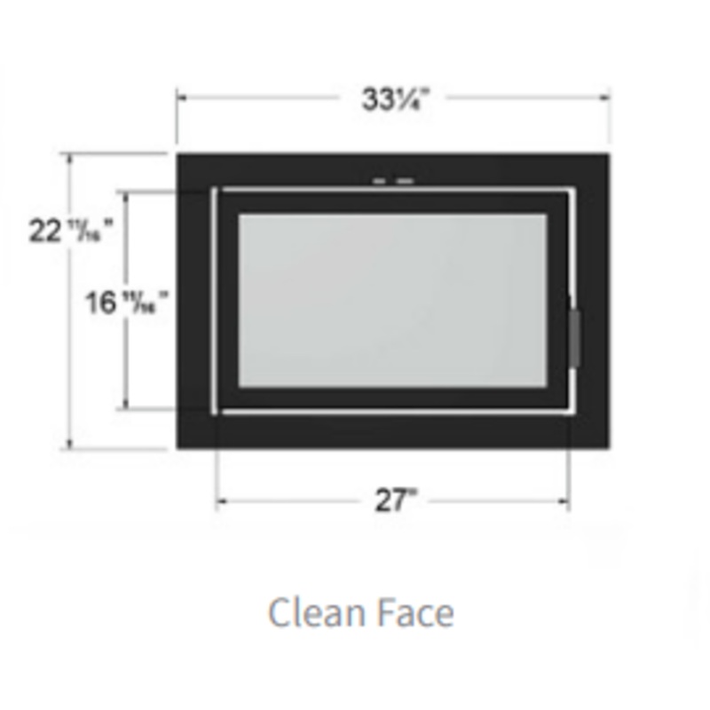 Ambiance Fireplaces Metallic Black Clean Face Surround (Astra 24) - 24ATFA-12