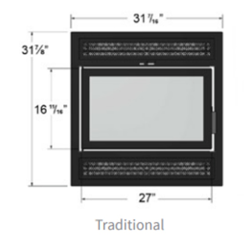 Ambiance Fireplaces Metallic Black Traditional Surround (Astra 24) - 24ATFA-11