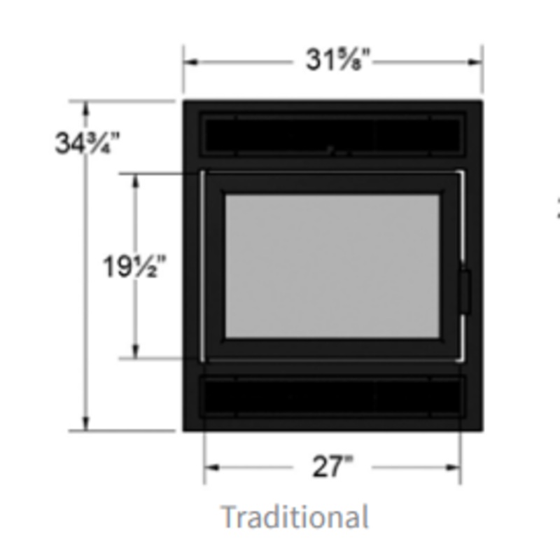 Ambiance Fireplaces Metallic Black Traditional Surround (Astra 32/38) - 3238ATFA-11