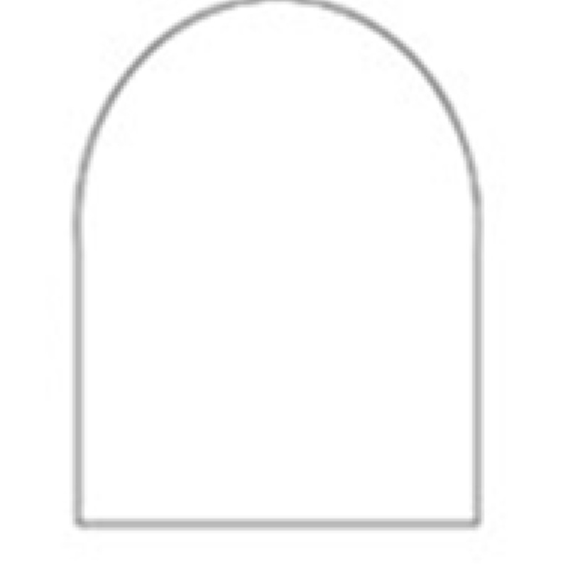 Hearthstone Semi-Circular (D-Shape) Glass Hearth Pad - 91-84750