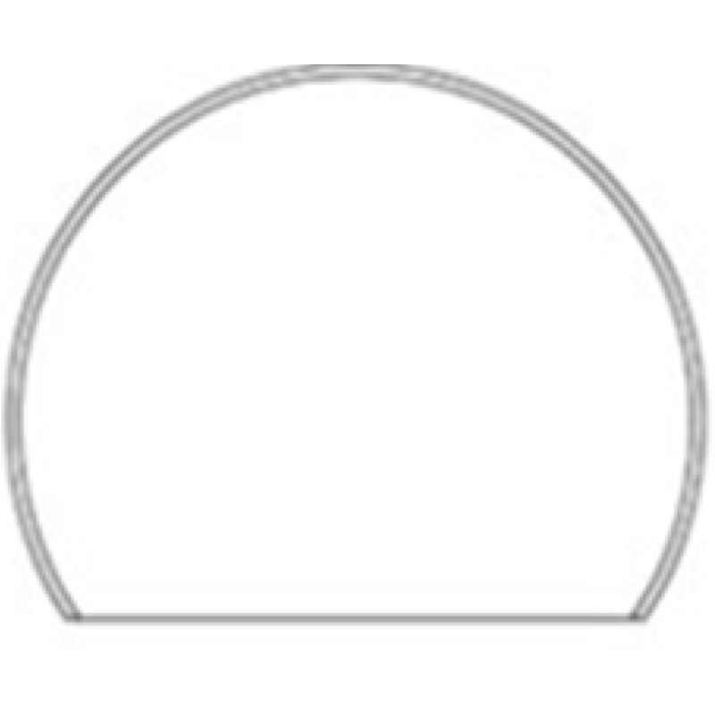 Hearthstone Semi-Circular Glass Hearth Pad - 91-84700