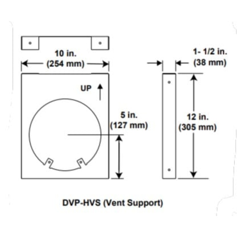 Heat & Glo DVP Horizontal Pipe Support - DVP-HVS