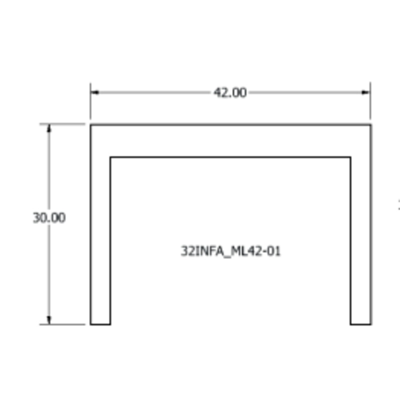 Ambiance Fireplaces Metallic Black 18 Gauge Backplate 42 X 30 (Flair 34) - 32INFA_ML42-01