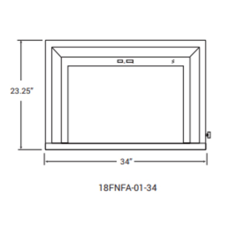 Ambiance Fireplaces Surround 34 X 23 (Fusion 18) - 18FNFA-01-34