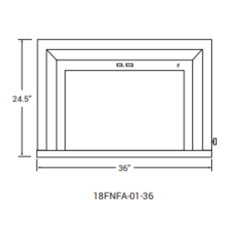 Ambiance Fireplaces Surround 36 X 24 (Fusion 18) - 18FNFA-01-36