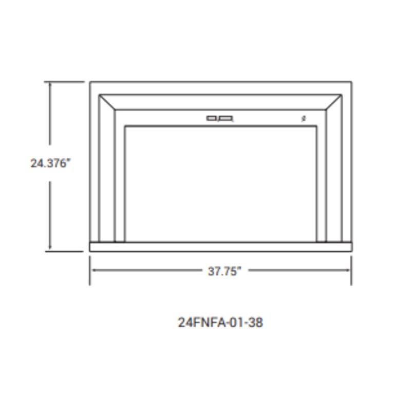 Ambiance Fireplaces Surround 38 X 24 (Fusion 24) - 24FNFA-01-38