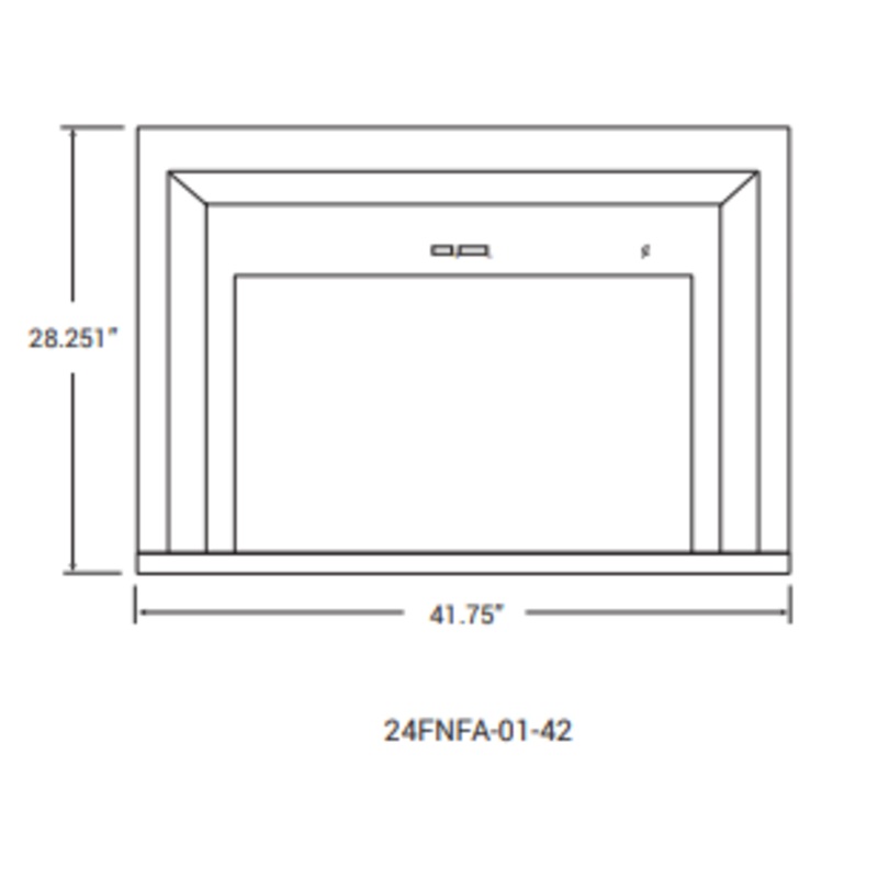 Ambiance Fireplaces Surround 42 X 28 (Fusion 24) - 24FNFA-01-42