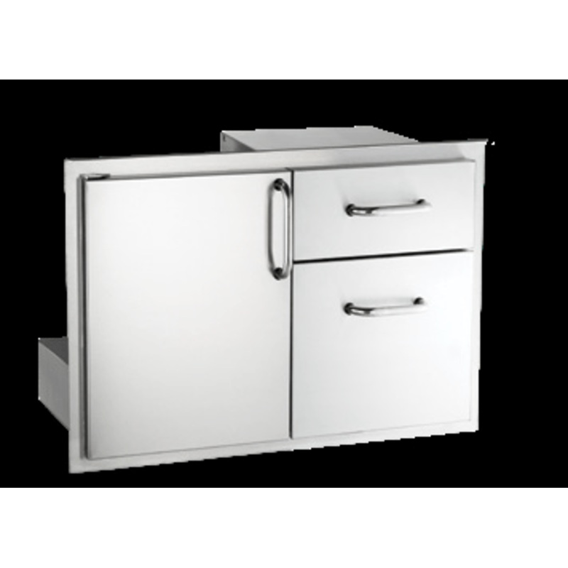 American Outdoor Grill 18" Door with Double Drawer - 18-30-SSDD