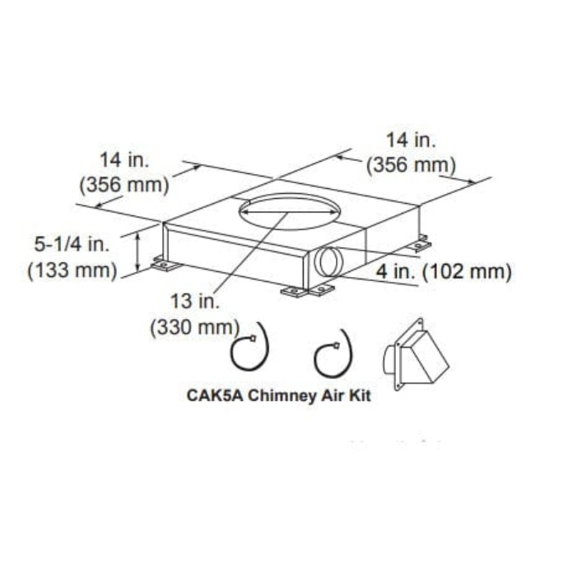 Majestic Pipe Chimney Air Kits (SL1100 & SL400 Series) - CAK5A
