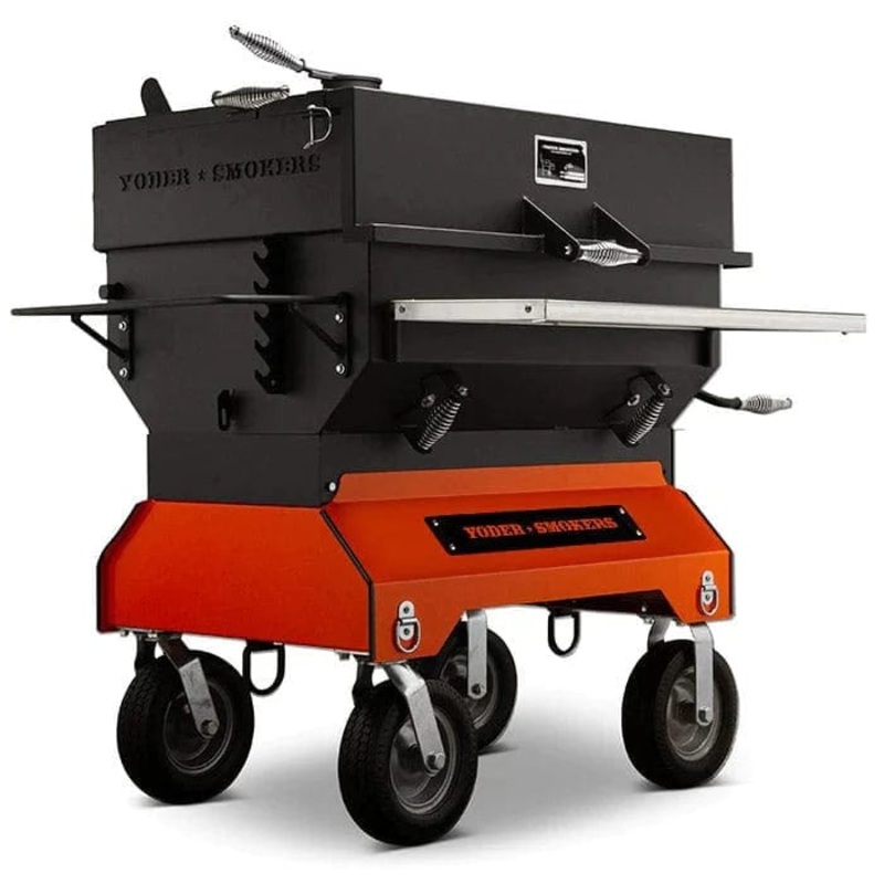 Yoder 24x36 Flat-top Competition Grill on Comp Cart
