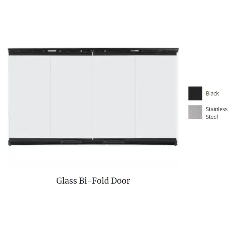 Majestic Original Bi-Fold Glass Door With Stainless Steel Trim (Sovereign 42) - DM1742S