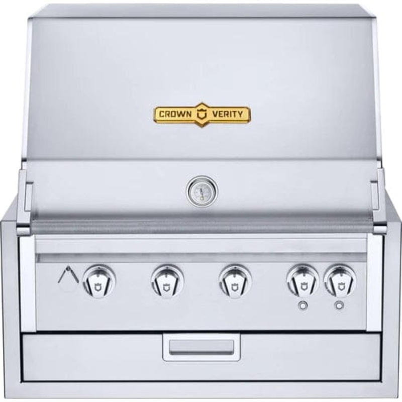 Crown Verity 30" Infinite Built-in Gas Grill with Dome & Light Package