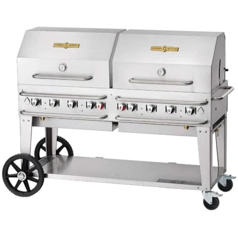 Crown Verity 60" Rental Gas Grill with 2x Dome Package (50/100lb Tanks Only)
