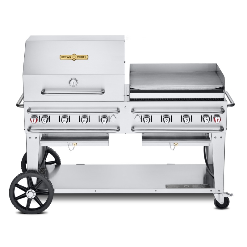 Crown Verity 60" Rental Gas Grill with Dome & Griddle Package