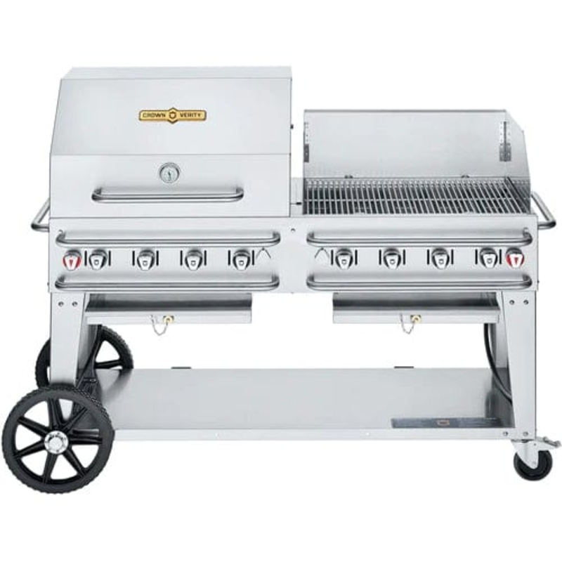 Crown Verity 60" Rental Gas Grill with Dome & Windguard Package (50/100lb Tanks Only)
