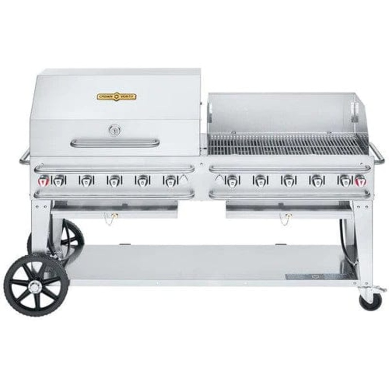 Crown Verity 72" Rental Gas Grill with Dome and Windguard Package