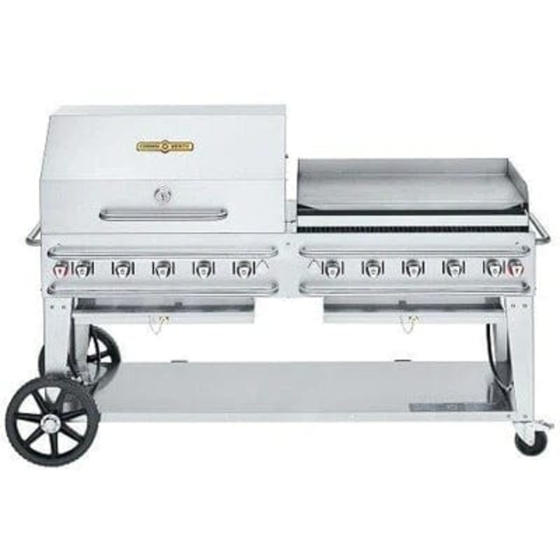 Crown Verity 72" Rental Gas Grill with Dome & Griddle Package