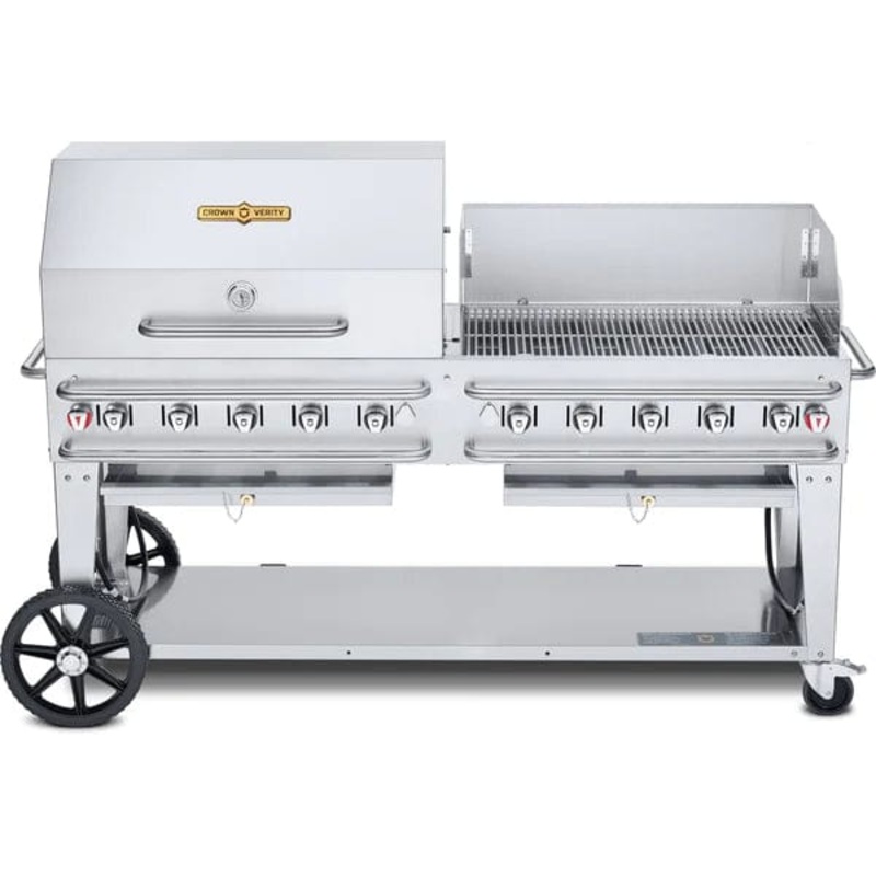 Crown Verity 72" Rental Gas Grill with Dome & Wind Guard Package (50/100 lb Tanks Only)