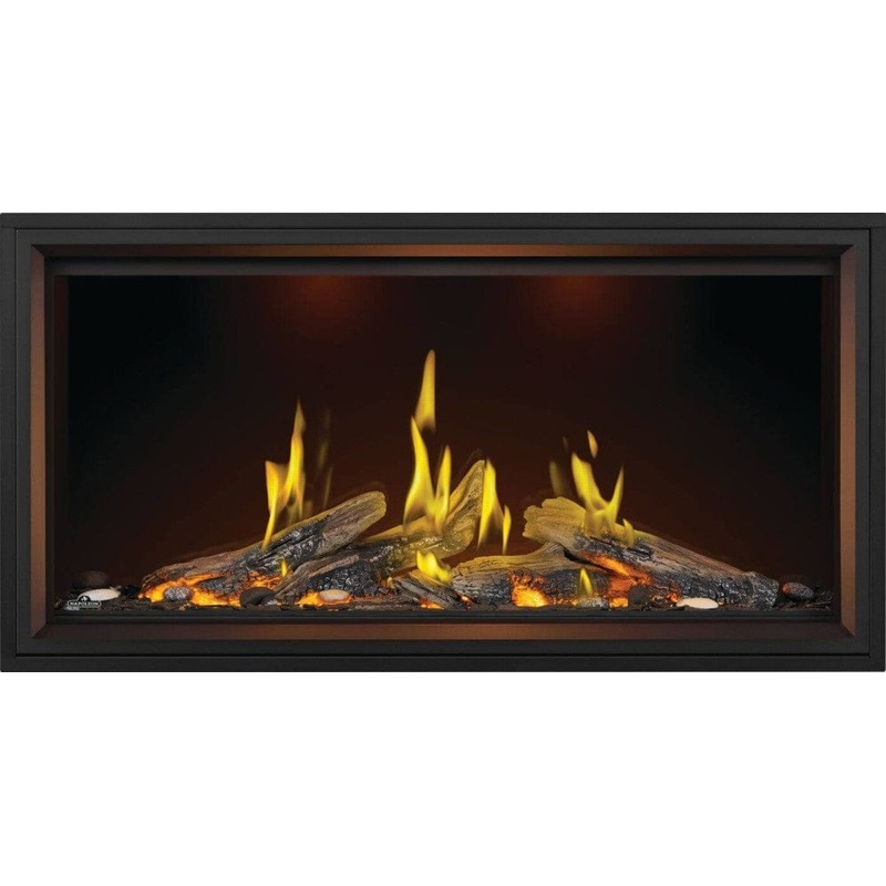 Napoleon Tall Linear Vector 50 Gas Fireplace w/ Luminous Logs