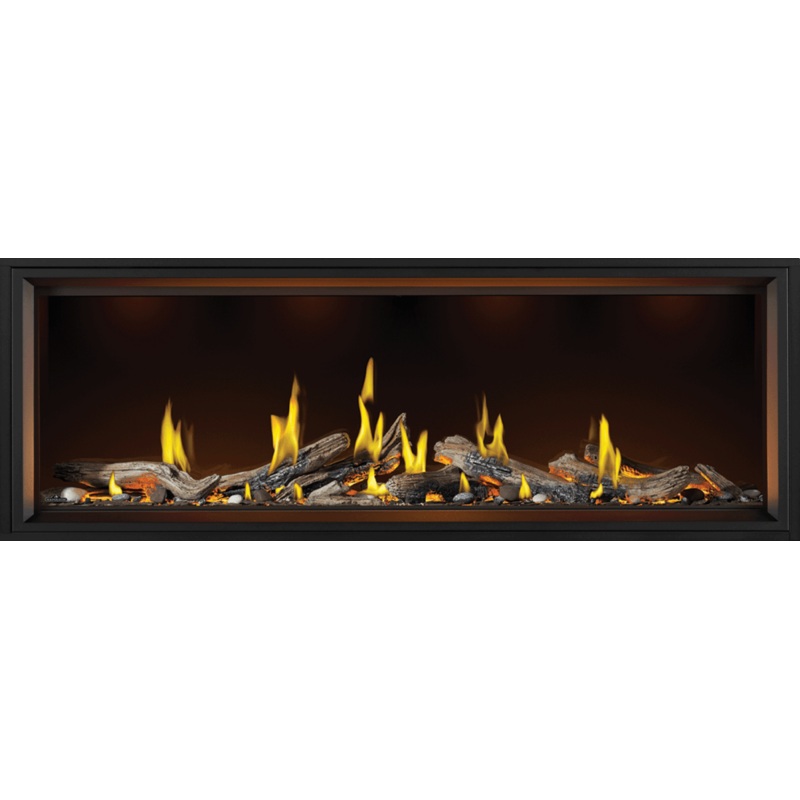 Napoleon Tall Linear Vector 74 Gas Fireplace w/ Luminous Logs
