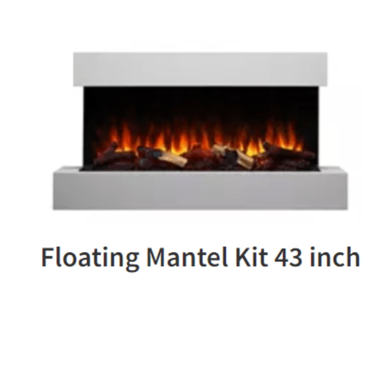 Simplifire 43" Floating Mantel Kit (Format 36) - SF-FM43-WH