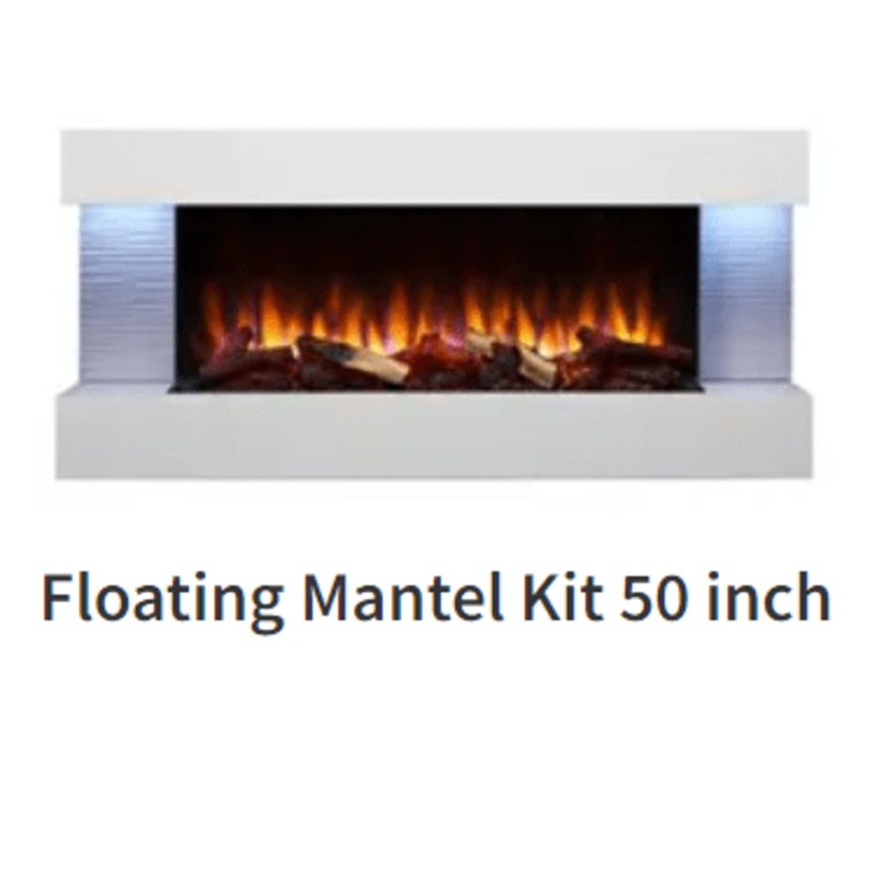 Simplifire 50" Floating Mantel Kit (Format 36) - SF-FM50-WH