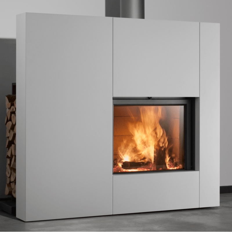Stv 21-Clad Wood-Burning Fireplace (21.2-85 SF2 Left Asymmetrical)