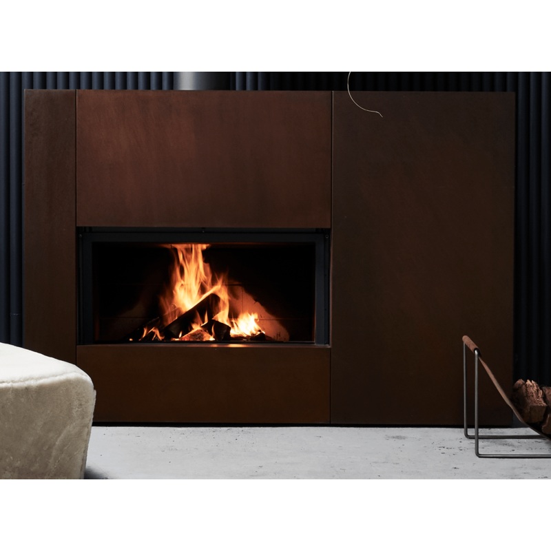 Stv 21-Clad Wood-Burning Fireplace (21.2-95 SF2 Right Asymmetrical)
