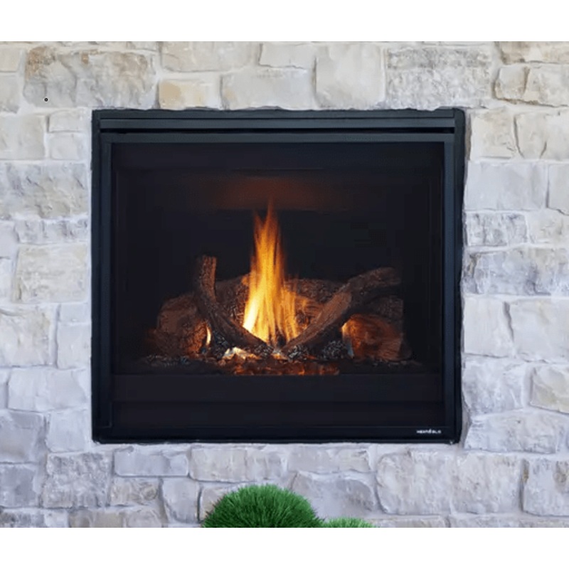 Heat & Glo Slimline 3X 28" Gas Fireplace (Black Glass Refractory)