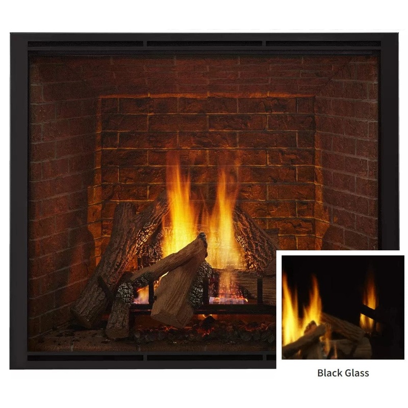Heat & Glo True 42" Indoor Gas Fireplace (Black Glass Refractory)