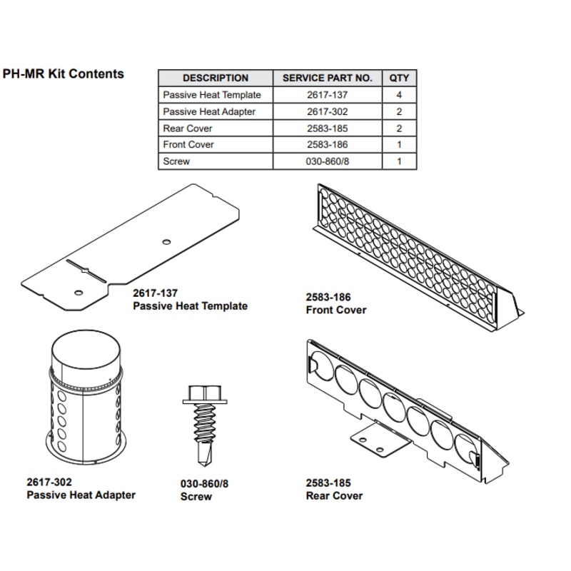 Majestic Passive Heat Kit - PH-MR