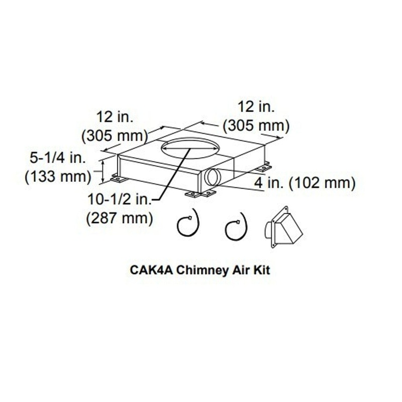 Heat & Glo Chimney Air Kit (SL300 Series) - CAK4A