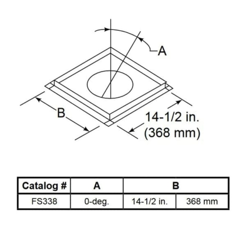 Heat & Glo Firestop for Straight Up Flue - FS338