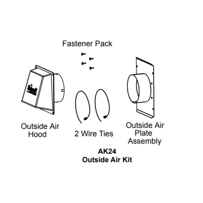 Heat & Glo Outside Air Kit - AK24