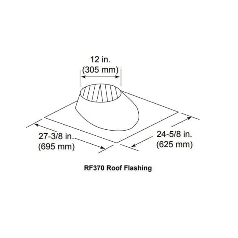 Heat & Glo Roof Flashing (0-6/12 Pitch) - RF370