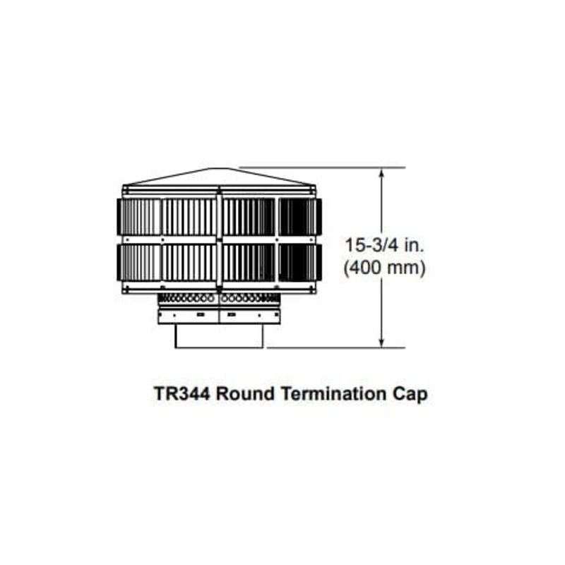 Heat & Glo Round Termination Cap - TR344