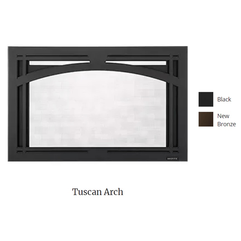 Majestic Tuscan Arch 25" Screen Front (Black) - TA-TRI25-BK