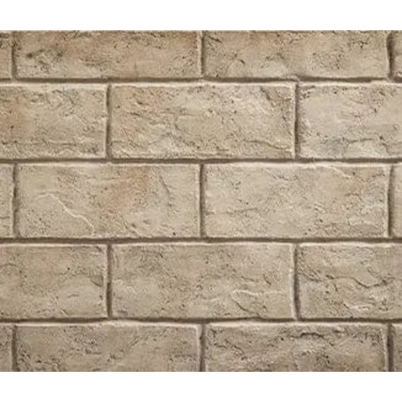 Heat & Glo Serene Jute Stacked Brick, 3-piece brick interior panels - BRICK-6K-SJ